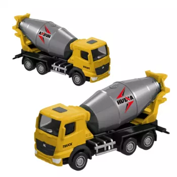 Huina 1:80 liejamo metalo betono maišyklės sunkvežimio kolekcinis modelis - geltonas