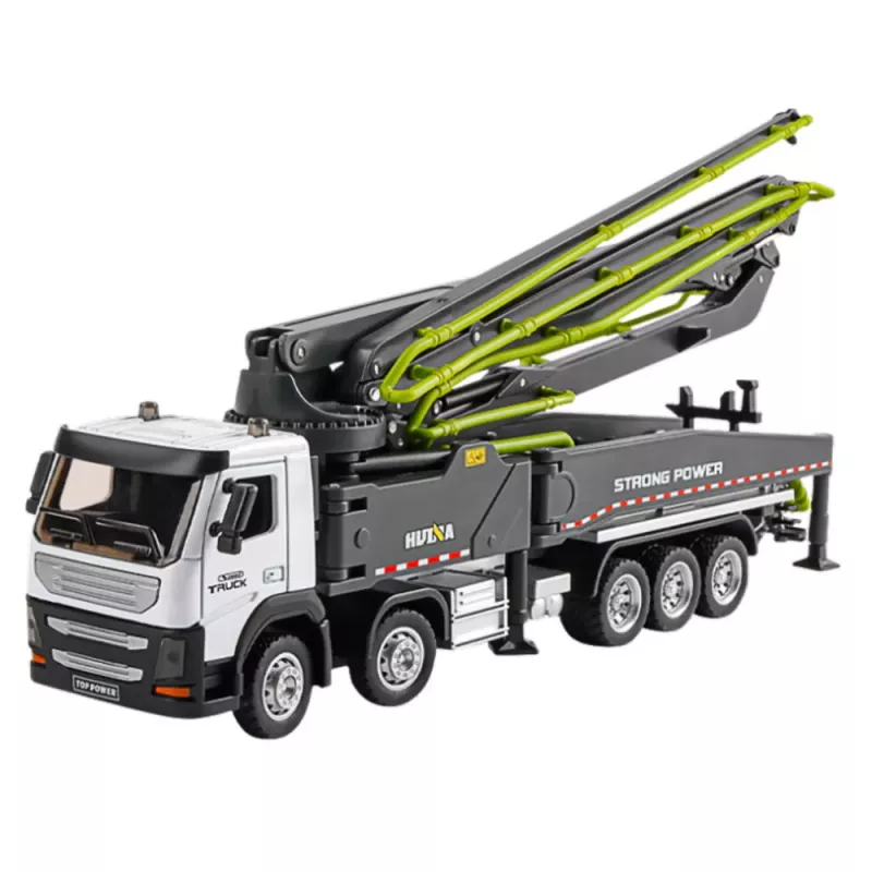 HUINA 1:18 RC betono maišyklės sunkvežimis nuotoliniu valdymu pilkas