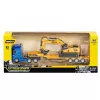 Huina 1:50 Diecast Truck with Trailer Tow Truck Metal Excavator Yellow