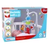 LEAN TOYS Baterijomis maitinamas lovelės karuselinis mobilis su universaliais spaustukais, mėlynas
