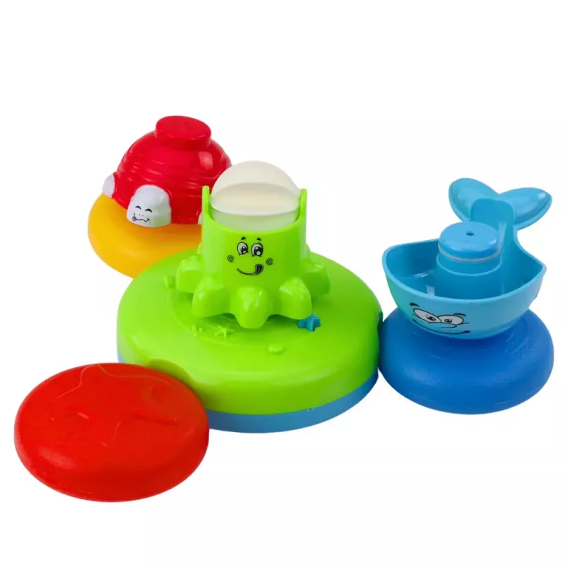 LEAN TOYS Interaktyvus vonios žaislų rinkinys Fontano gyvūnėlių puodeliai