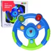 LEAN TOYS Interaktyvus vairas vaikams su šviesomis ir garsais Žalia-Mėlyna