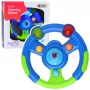 LEAN TOYS Interaktyvus vairas vaikams su šviesomis ir garsais Žalia-Mėlyna