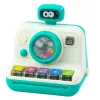 LEAN TOYS Interaktyvus fotoaparato-pianino barškutis su šviesomis ir garsais, baltas-žalias