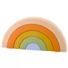 LEAN TOYS Rainbow Puzzle for Toddlers Pastel Rubber Blocks 5 pcs.
