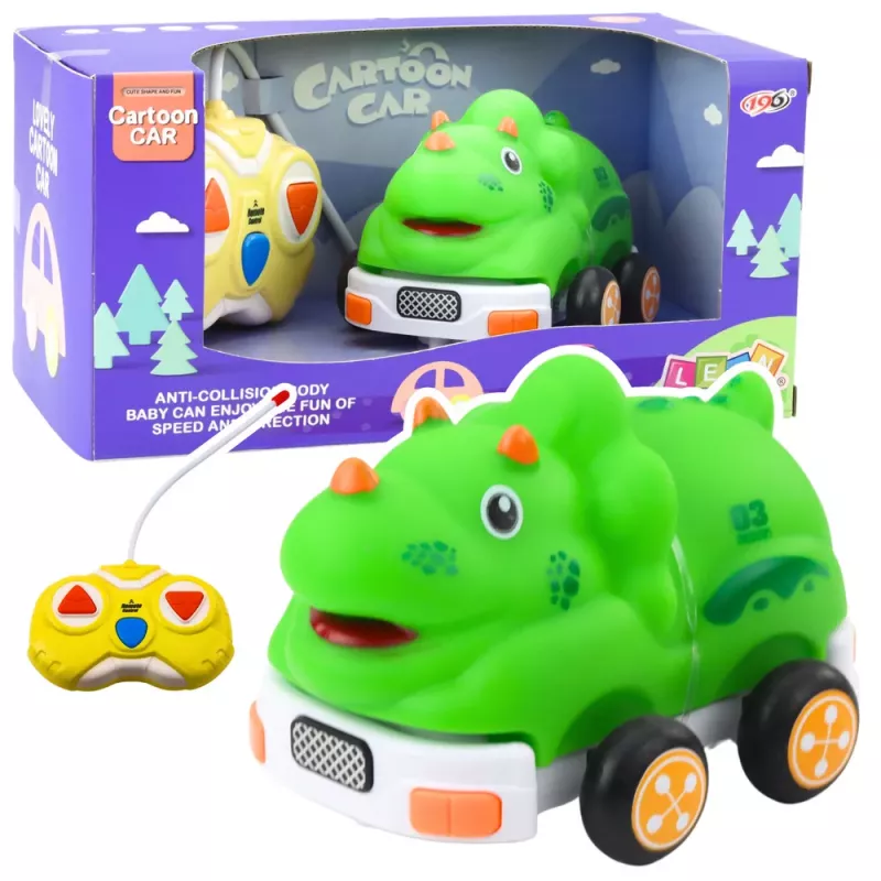 LEAN TOYS nuotolinio valdymo automobilis vaikams Dinozauras Žalias