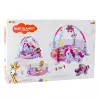 LEAN TOYS Kūdikių žaidimų kilimėlis su kamuoliukų baseinu 3in1 Vienaragis Rožinis