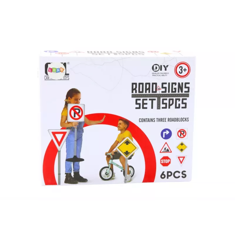 LEAN TOYS Didelis kelio darbų įspėjamasis ženklas mokomasis 70 cm