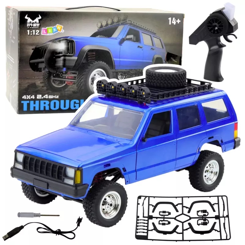 LEAN TOYS MN78 nuotoliniu valdymu visureigis RC 4x4 pavara mėlynas 1:12