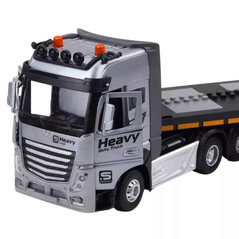 LEAN TOYS nuotoliniu valdymu valdomas vilkikas su ekskavatoriumi, šviesomis, garsais 1:24