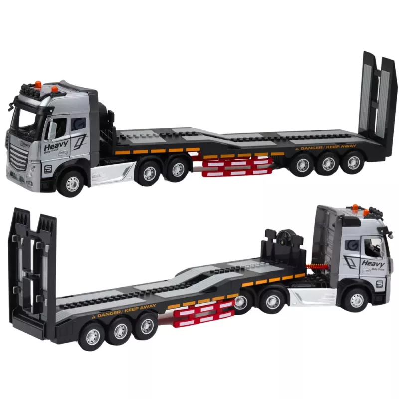 LEAN TOYS nuotoliniu valdymu valdomas vilkikas su ekskavatoriumi, šviesomis, garsais 1:24