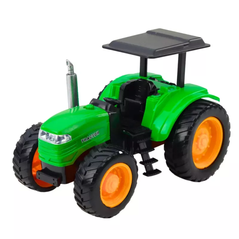 LEAN TOYS RC Green Remote Controlled Farm Tractor With Trailer