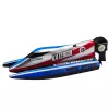 LEAN TOYS nuotoliniu valdymu valdomas RC motorlaivis mėlynai sidabrinis 14 cm
