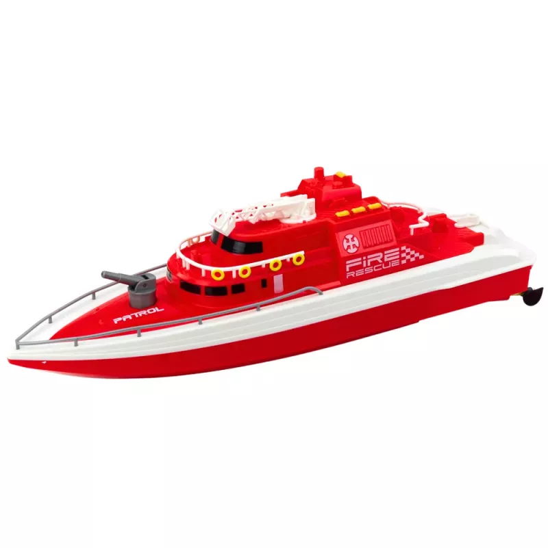 LEAN TOYS nuotoliniu valdymu motorinė valtis RC 1:28 raudona