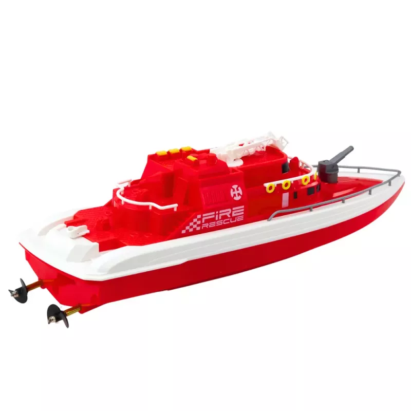 LEAN TOYS nuotoliniu valdymu motorinė valtis RC 1:28 raudona