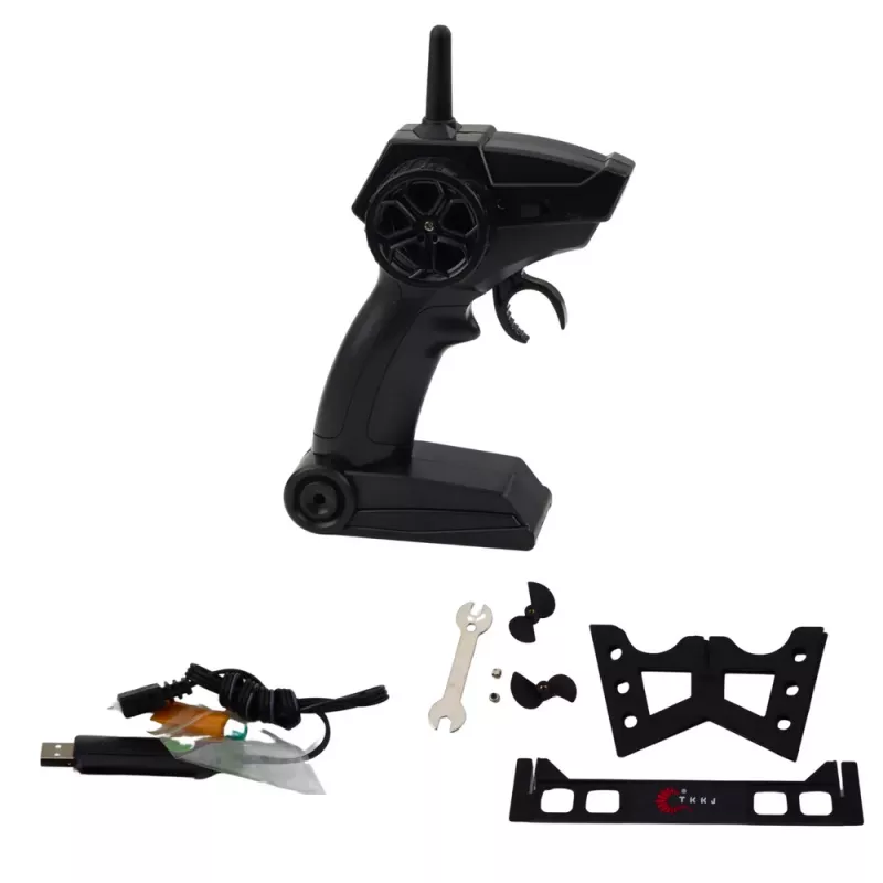 LEAN TOYS nuotoliniu valdymu motorinė valtis RC 1:28 raudona
