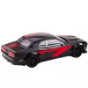 LEAN TOYS Sportinis automobilis blizgiu kėbulu juodos spalvos su raudonomis linijomis