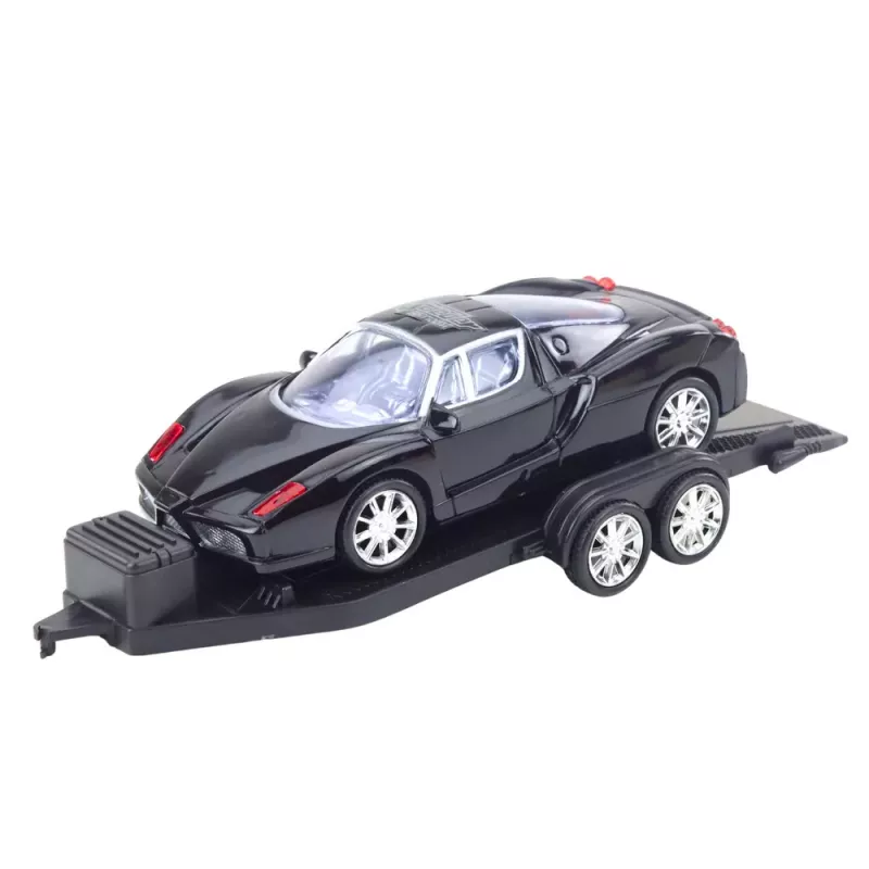 LEAN TOYS Set of Off-Road Car Red Tow Truck Black Sports Car 59cm