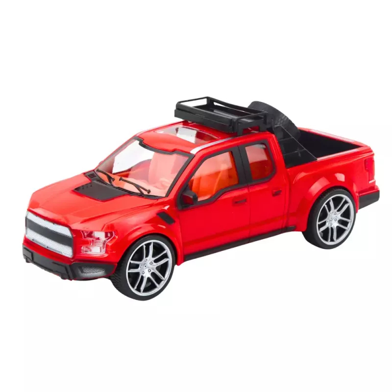 LEAN TOYS Set of Off-Road Car Red Tow Truck Black Sports Car 59cm