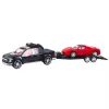 LEAN TOYS Rinkinys: Visureigis Juodas, Vilkimas Automobilis Raudonas Sportinis Automobilis 59cm