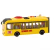 LEAN TOYS Artikuliuotas mokyklinis autobusas su atsidarančiomis durimis, šviesomis, garsais, geltonas, 1:16 mastelis