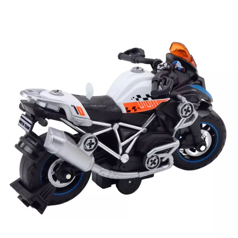 LEAN TOYS DIY Racing Bike Twisting Disassembly Lights Sounds Black