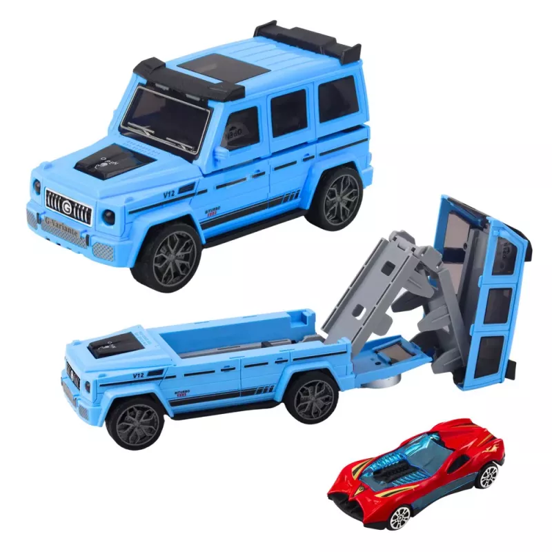 LEAN TOYS Visureigis Metalinis Automobilis su Šviesos ir Garso Efektais Baltas Mėlynas