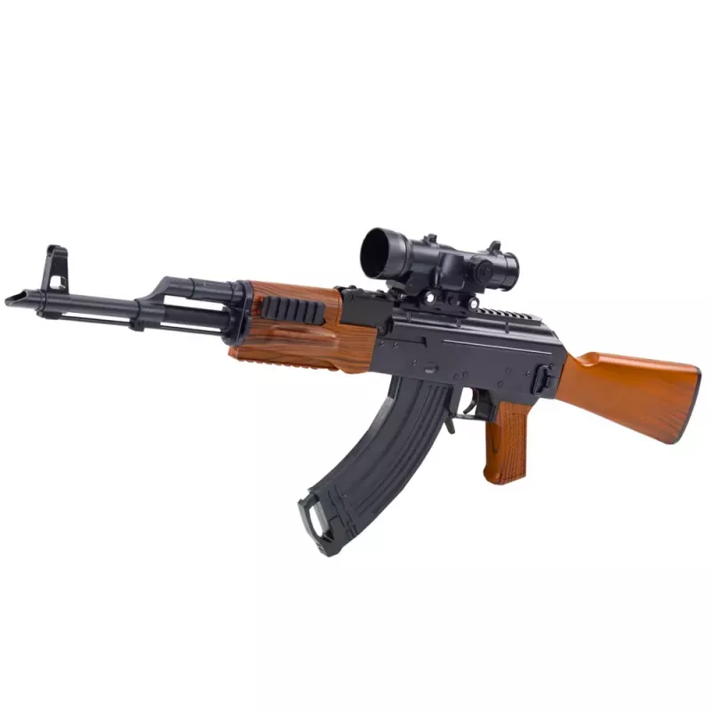 LEAN TOYS AK šautuvas vandens rutuliukams hidrogeliniams taikiklis priedai akiniai 96cm