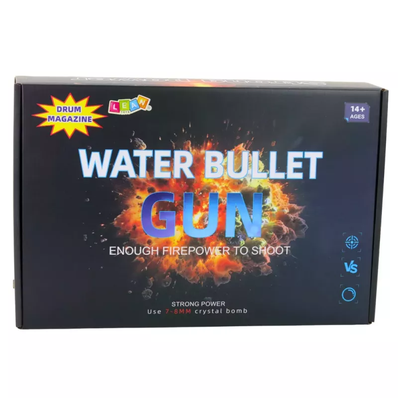 LEAN TOYS AK šautuvas vandens rutuliukams hidrogeliniams taikiklis priedai akiniai 96cm