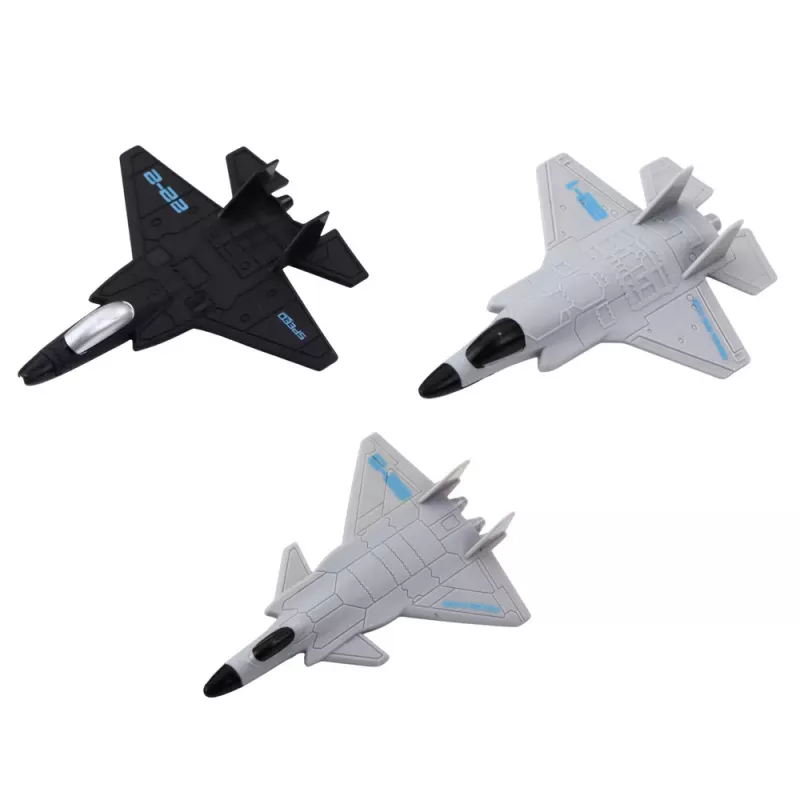 LEAN TOYS Gun Launcher Fighter Planes 3in1 Set Lights Sounds
