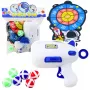 LEAN TOYS Įgūdžių žaidimas Šaudymo taikinys su pistoletu Velcro kamuoliukais Kosmosas