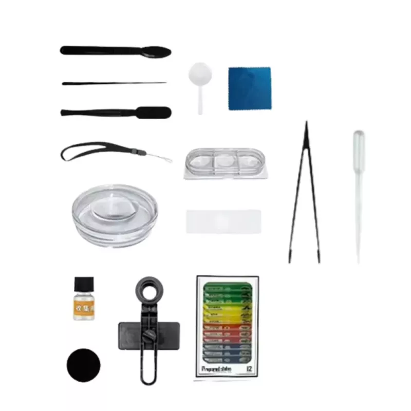 LEAN TOYS Nešiojamasis edukacinis mikroskopas vaikams 2 in 1 60X/180X Priedai