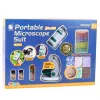 LEAN TOYS Nešiojamasis edukacinis mikroskopas vaikams 2 in 1 60X/180X Priedai