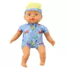LEAN TOYS Baby Doll Blue Clothes with Patterns Hat with Ears 31cm