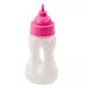 LEAN TOYS Kūdikio lėlė su maitinimo buteliuku, suknele, švelniai rožinė, garsai, 30 cm