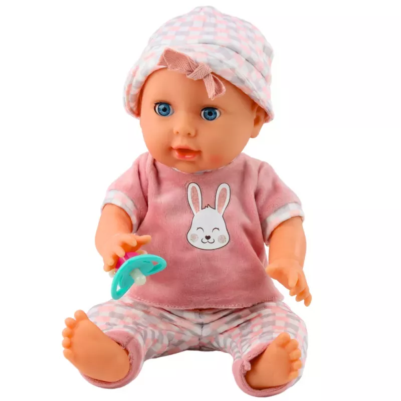 LEAN TOYS Baby Doll Infant Peeing Pink Set Accessories Sounds 35cm