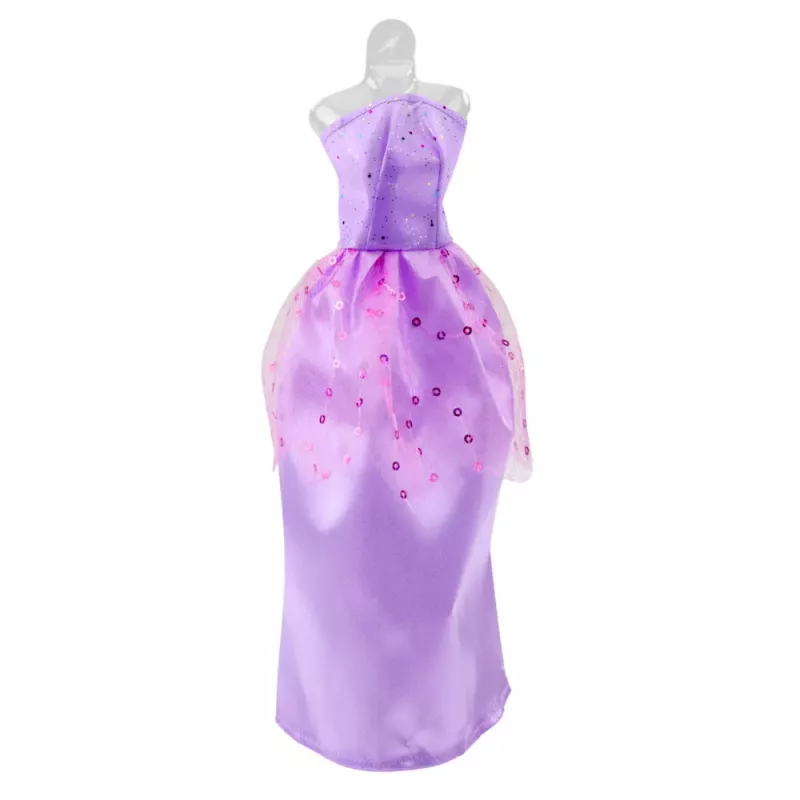 LEAN TOYS Anlily Lėlės Suknelės Rinkinys Su Batais, Rankine, Karūnomis ir Aksesuarais, 9 vnt.