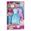 LEAN TOYS Anlily Lėlės Suknelės Rinkinys Su Batais, Rankine, Karūnomis ir Aksesuarais, 9 vnt.