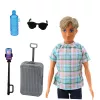 LEAN TOYS Anlily Lėlės Berniuko Aksesuarai Lagaminas Selfie Lazdelė Akiniai Butelis