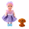 LEAN TOYS Mini Doll in Dress Double-decker Bed Dog Set