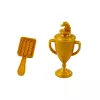 LEAN TOYS Horse With Long Mane Saddle Cup Brush Accessories White