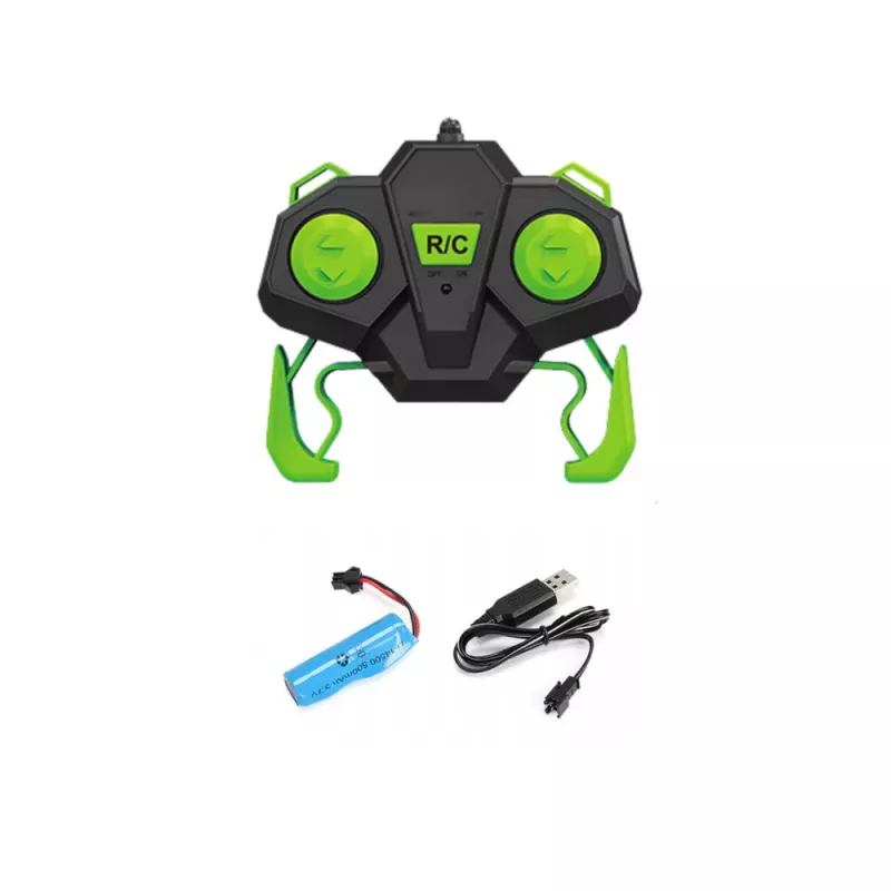 LEAN TOYS nuotoliniu valdymu triukų automobilis RC 360° žalias