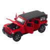 LEAN TOYS Automobilio ir kemperio rinkinys, visureigis, metalinis, su šviesomis ir garsais, raudonas, 1:32