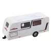 LEAN TOYS Automobilio ir kemperio rinkinys, visureigis, metalinis, su šviesomis ir garsais, raudonas, 1:32