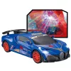 LEAN TOYS Sportinis automobilis su kliūčių jutikliu, LED kamuoliu, 360° sukimu, šviesomis, garsu, mėlynas