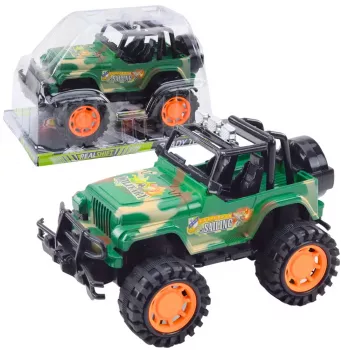 LEAN TOYS Didelė karinė visureigė žalia