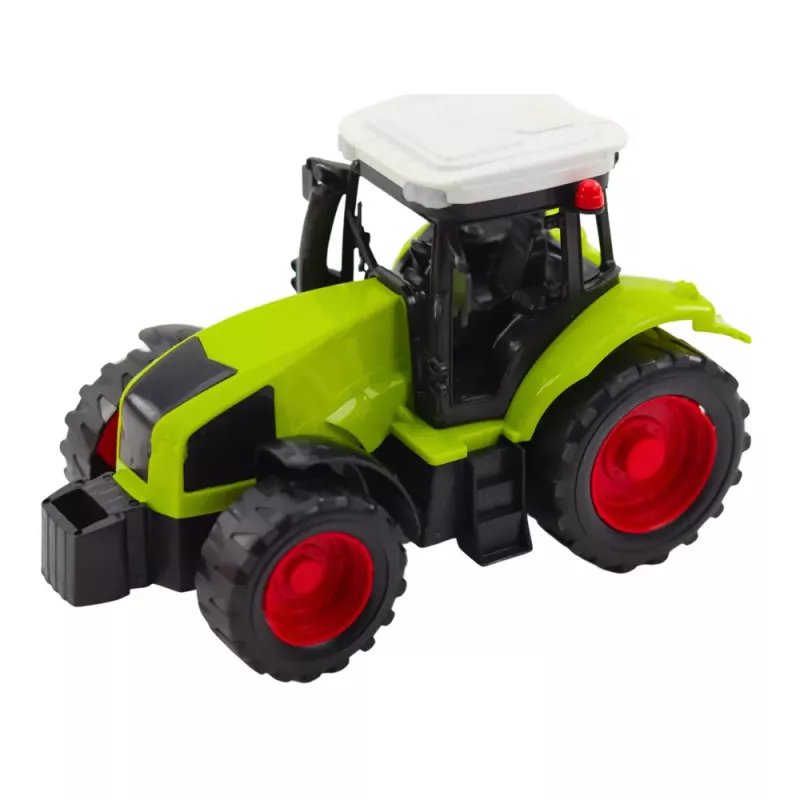 LEAN TOYS Žemės ūkio traktorius su cisterna ir grėbliu