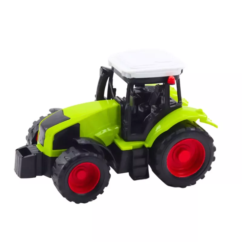 LEAN TOYS Žemės ūkio traktoriaus su priekaba ir presu rinkinys