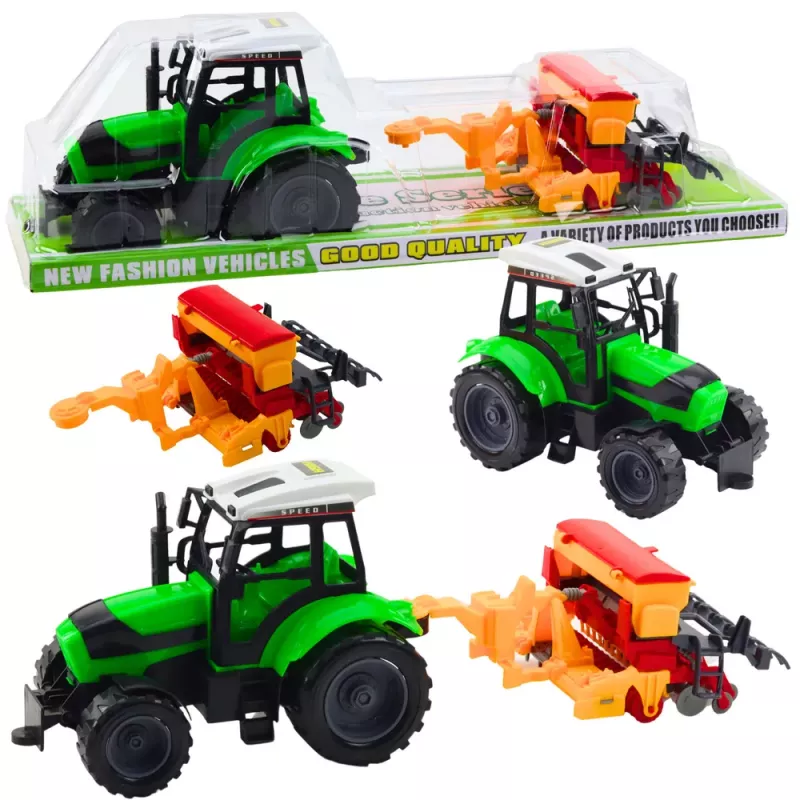 LEAN TOYS Traktoriaus ir sėjamosios ūkio mašinų rinkinys