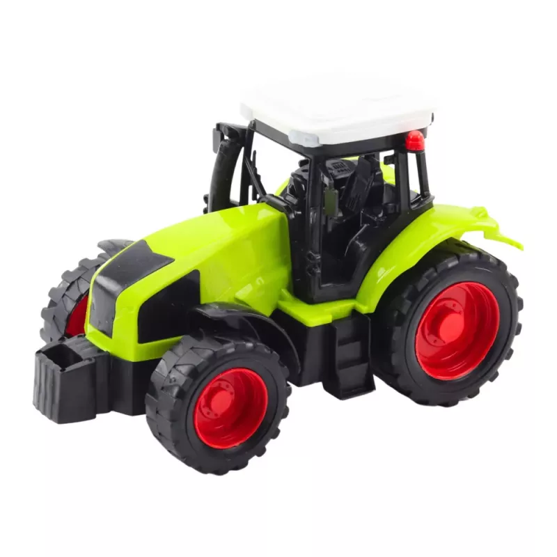LEAN TOYS Žemės ūkio traktorius su HDS priekaba medienos rąstams vežti